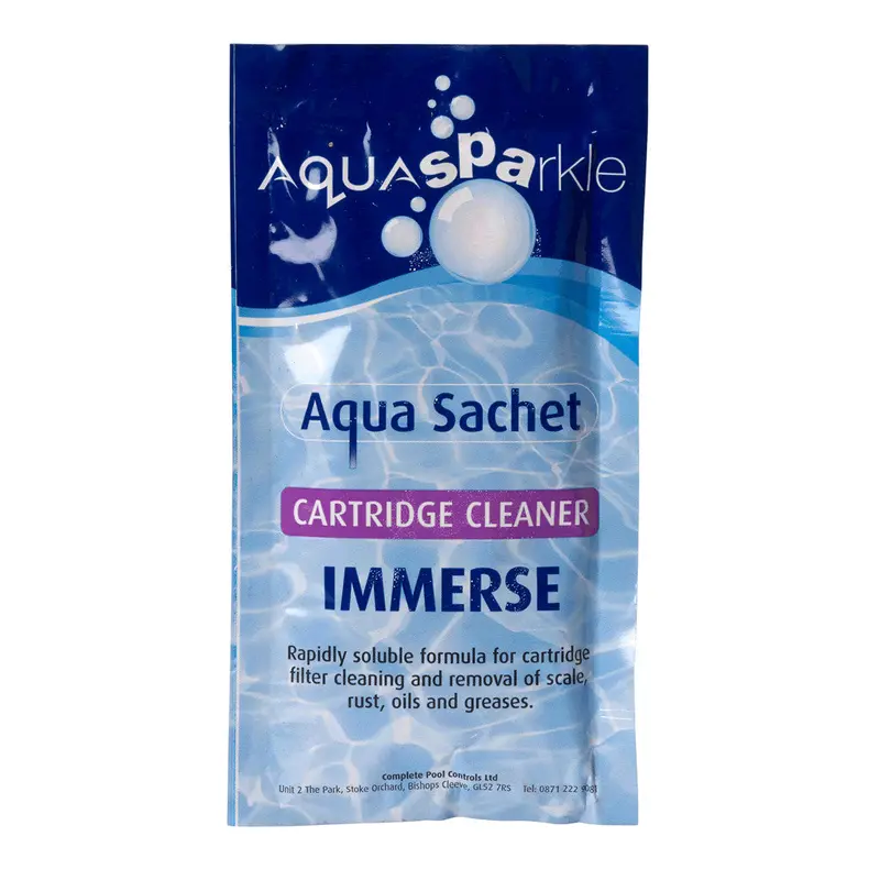 Aquasparkle Immerse Filter Cleaner Sachet – Eco-Friendly Cartridge Soak 1