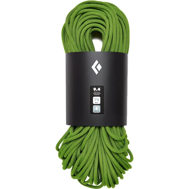 Black Diamond 9.4 Mm Dry-Treated Climbing Rope 1