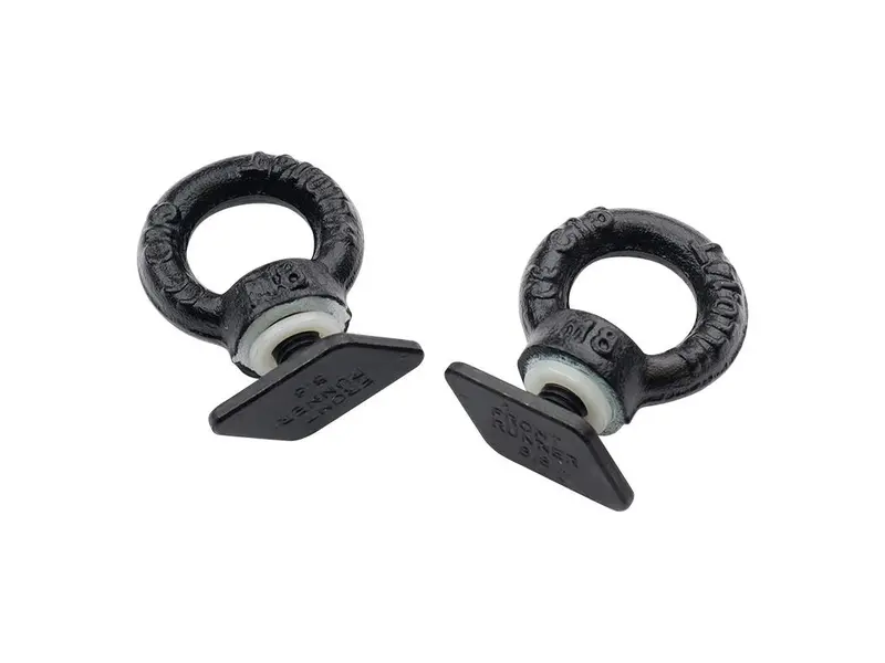 Black Tie-Down Rings And Eye Bolts For Roof Track Systems 1