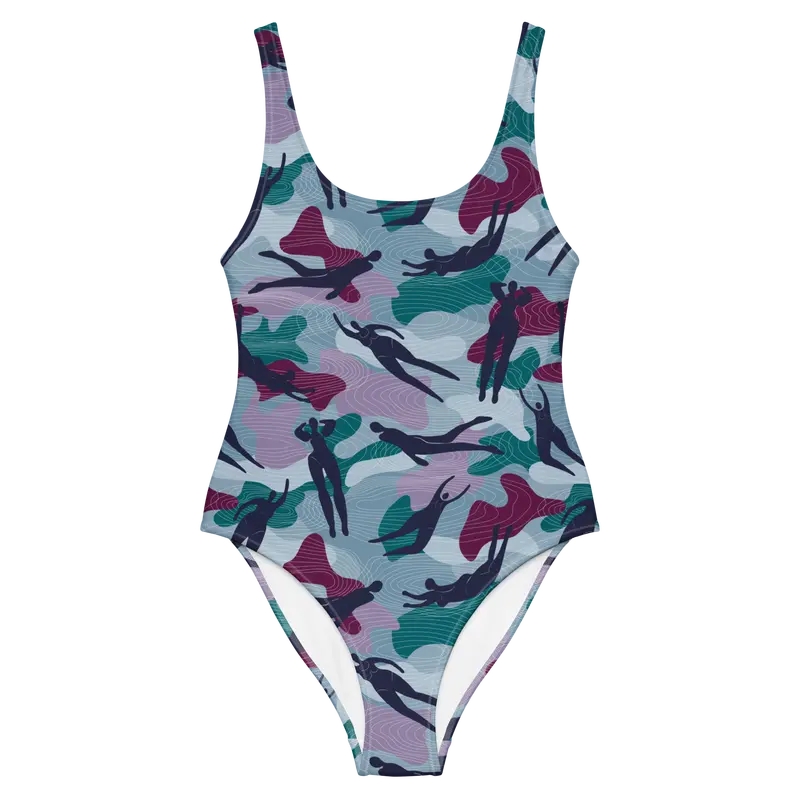 Camouflage-Print Swimsuit 1