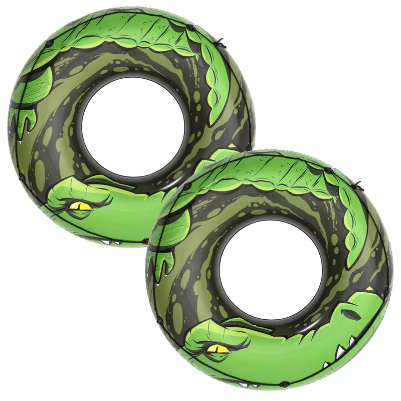 H2Ogo! River Gator Inflatable Floating Tube – 2-Piece Set For Lakes And Pools 1
