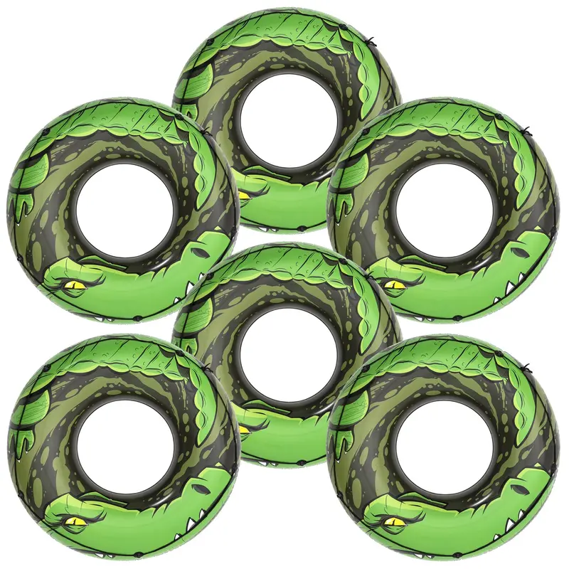 H2Ogo! River Gator Inflatable Floating Tube Set (6-Pack) 1