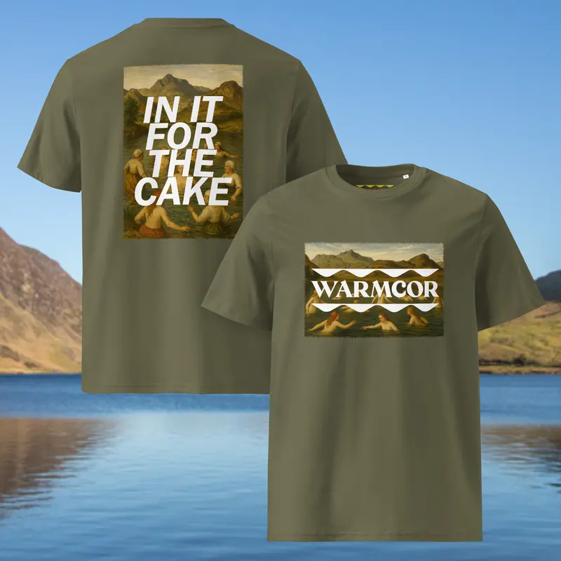 In It For The Cake Unisex Organic Cotton Tee – Whimsical Baking Humor 1