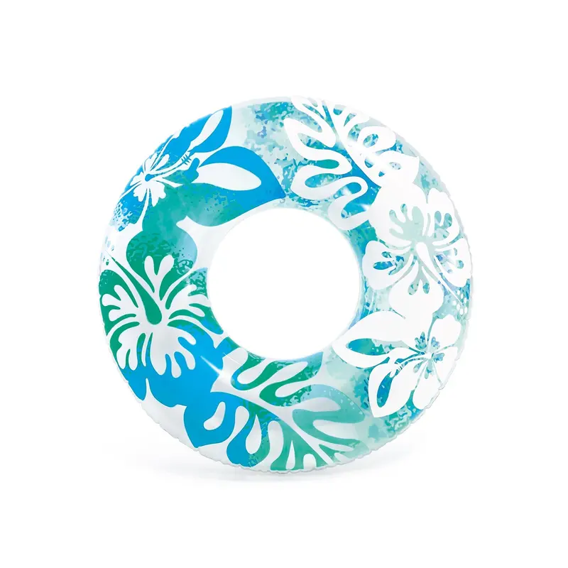Intex Clear Color Tube #59251 – 2-Pack Assorted Transparent Inflatable Rings 1