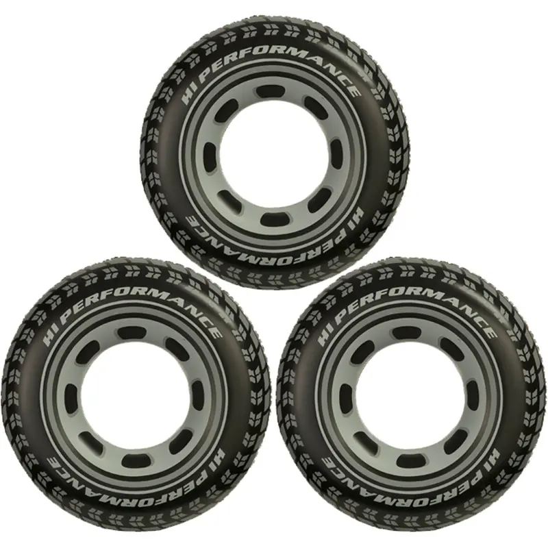 Intex Giant Tire Tube Float – 3-Pack Inflatable Water Ring For Pools And Outdoors 1