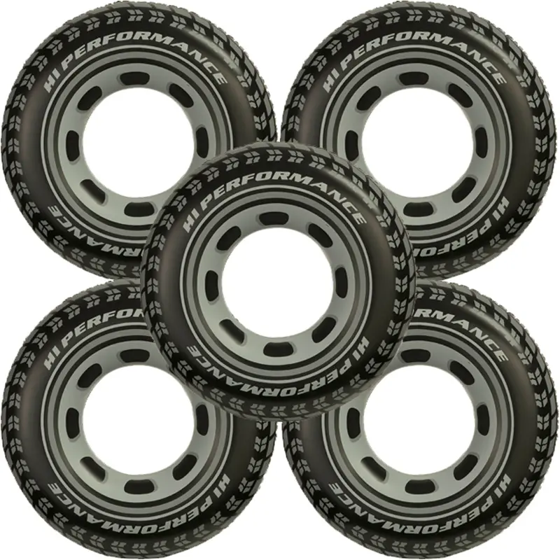 Intex Giant Tire Tube Float – 5-Pack Inflatable Ring For Swimming And Relaxation 1