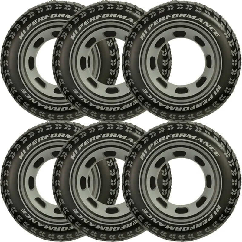 Intex Giant Tire Tube Float – 6-Pack Inflatable Water Ring For Pools And Beaches 1