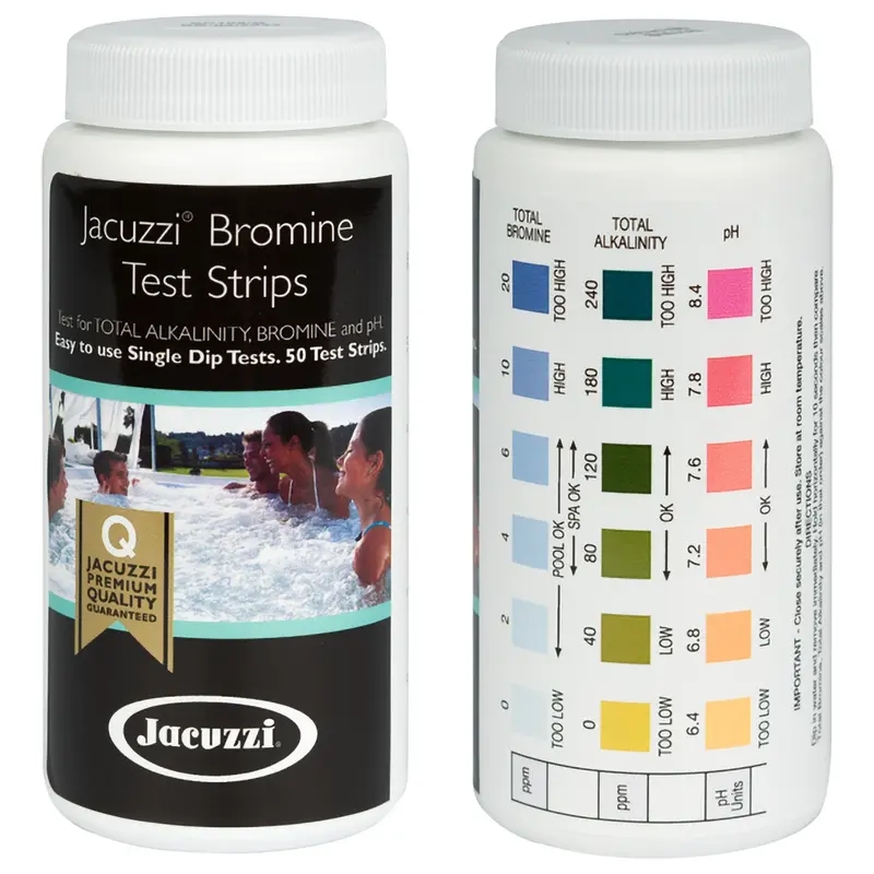 Jacuzzi Bromine Test Strips – 50-Strip Water Quality Kit 1