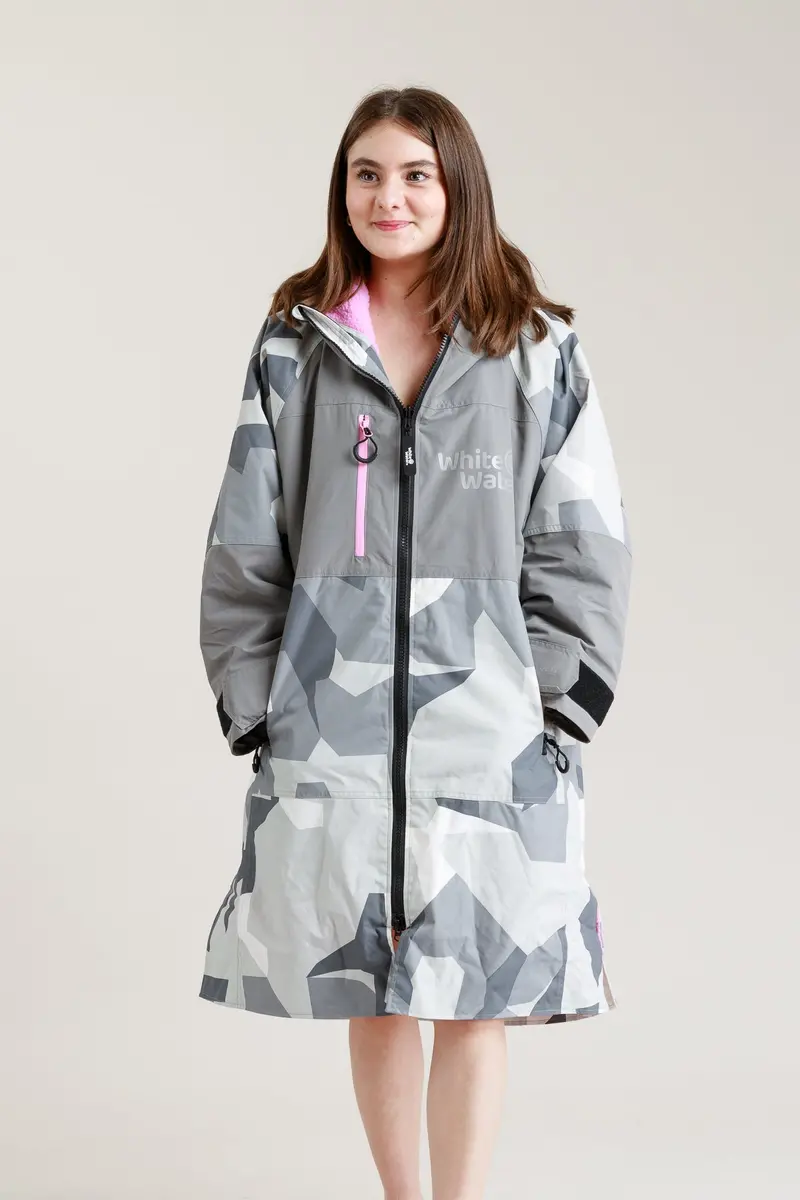 Kids’ Hard-Shell Robe – Arctic Camo Or Blush Pink 1