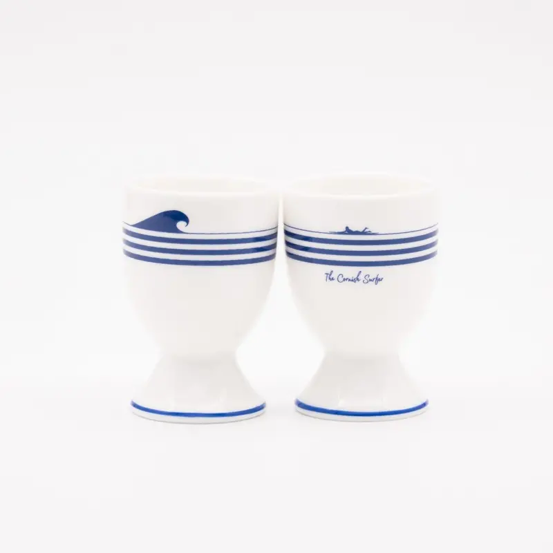 Nautical Stripe Ceramic Egg Cups – Two-Pack 1