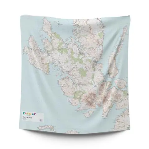 Pacmat Outdoor Picnic Blanket – Os Isle Of Skye Map Design 1