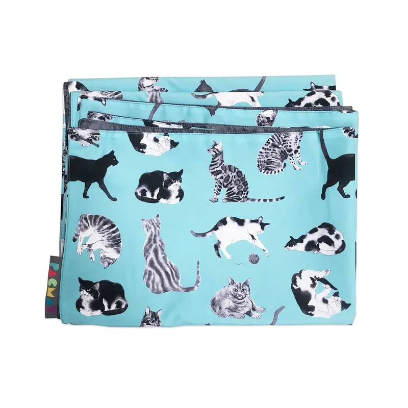 Pacmat Waterproof Family Picnic Blanket – Cat Print 1