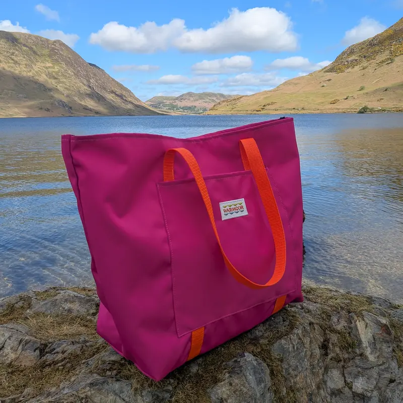 Pink Water-Resistant Canvas Tote Bag 1