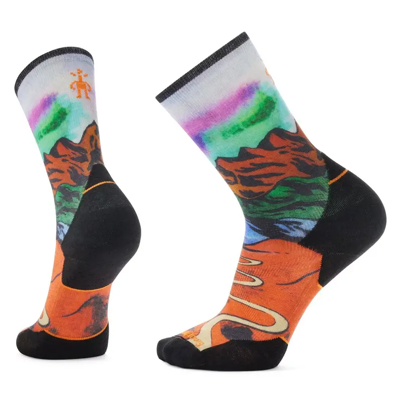 Smartwool Men’S Trail Run Targeted Cushion Crew Socks – Singletrack Print 1