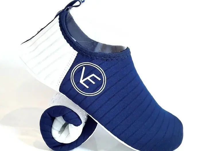 Stylish Navy & White Recyclable Water Shoe – Adult Fit, White Sole 1
