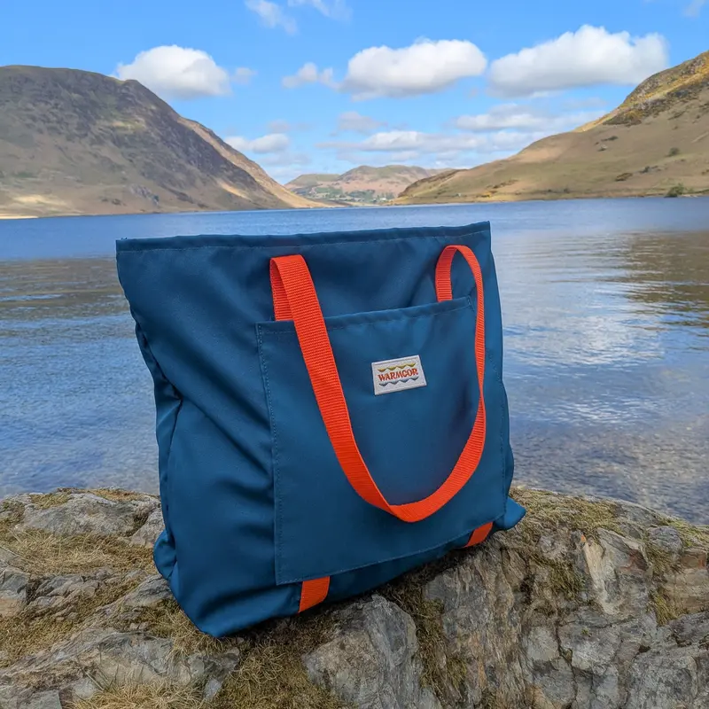 Teal Water-Resistant Canvas Tote Bag 1